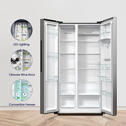 Fridgemaster Freestanding American Side-by-Side Fridge Freezer