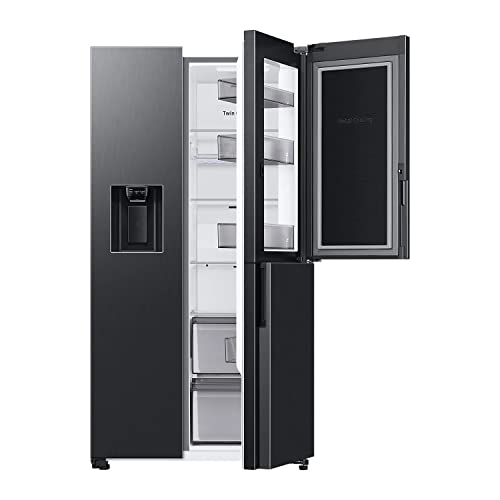 Black 627L Side-By-Side American Fridge Freezer