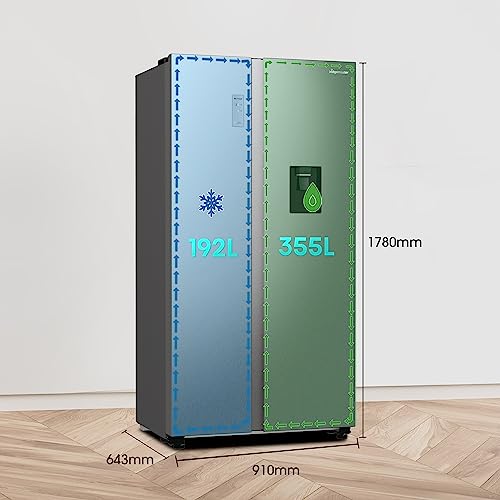 Fridgemaster Freestanding American Side-by-Side Fridge Freezer