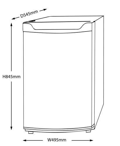 SIA UCF50WH 50cm White Under Counter Freezer