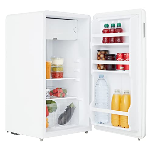 Cookology Retro Refrigerator with Cooler Box, White