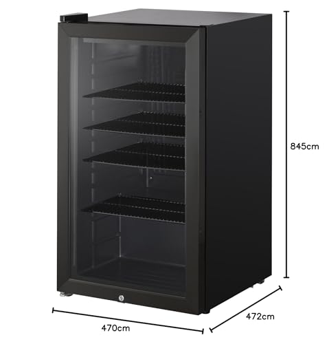 TUKNON Cookology CBC98BK Glass Door Drinks Fridge