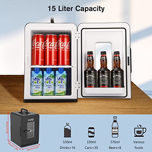 Vasip 15L Mini Kühlschrank mit Kühl- und Heizfunktion