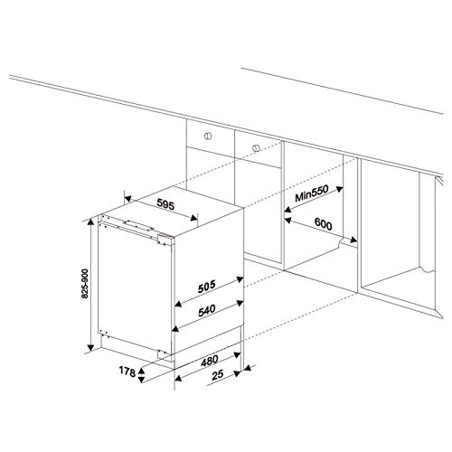 SIA RFU102 112L Integrated Under Counter Fridge