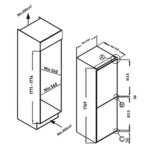 Frost-Free Integrated 50/50 Split Freezer 236L