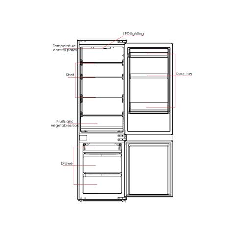 Cookology 70/30 Integrated Combi Fridge Freezer