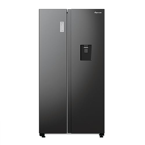 Fridgemaster 547L Black American Fridge Freezer