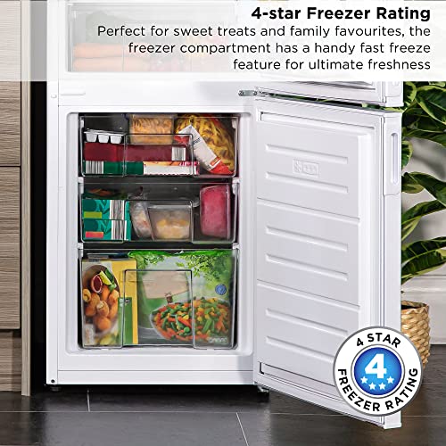 White 60/40 Fridge Freezer, 173L Capacity, Adjustable Thermostat