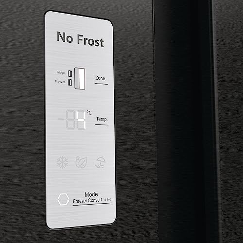 Fridgemaster 547L Black American Fridge Freezer
