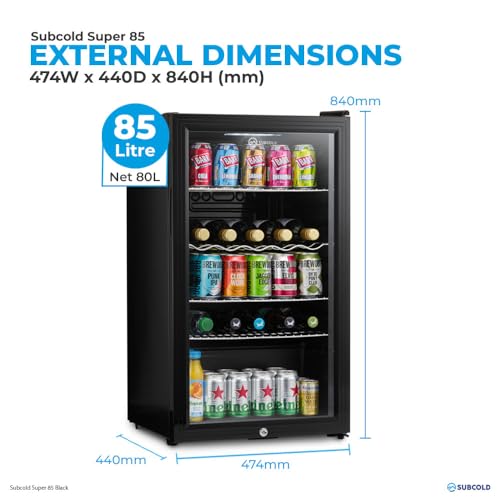 Subcold Super85 Under-Counter LED Drinks Fridge
