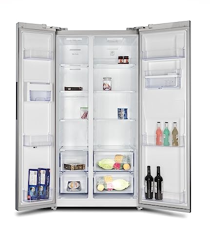 SIA 627L Silver American Fridge Freezer with Dispenser