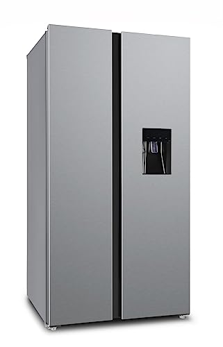 SIA 627L Silver American Fridge Freezer with Dispenser