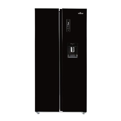 Willow 433L No Frost American Fridge Freezer, Black