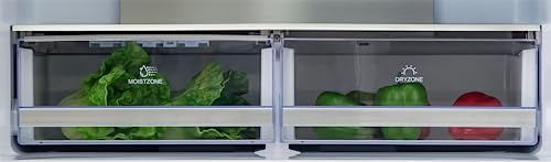 SIA 4-Door Silver 490L Fridge Freezer with Water Dispenser