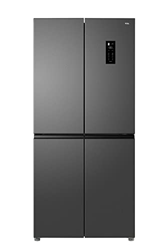 American Cross Door Fridge Freezer, Grey, Frost-Free, Inverter Compressor