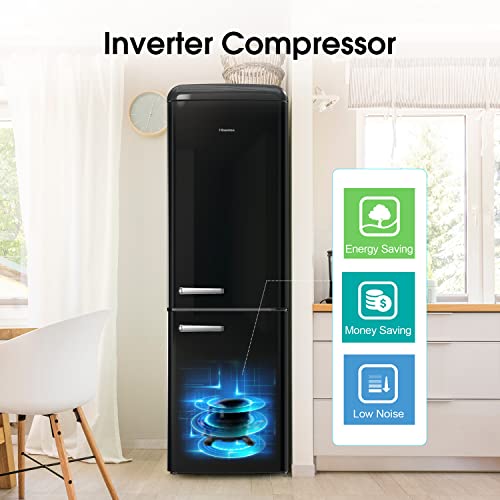 Hisense Retro Fridge Freezer - 300L, Beige