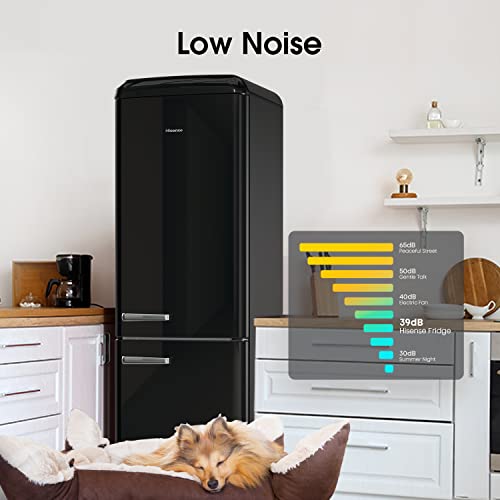 Hisense Retro Fridge Freezer - 300L, Beige