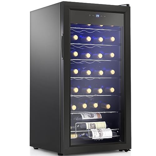 Display4top 28-Bottle Wine Refrigerator with Touch Controls