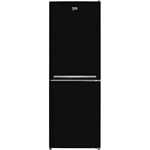 50/50 Freestanding Black Fridge Freezer, 220 Litre