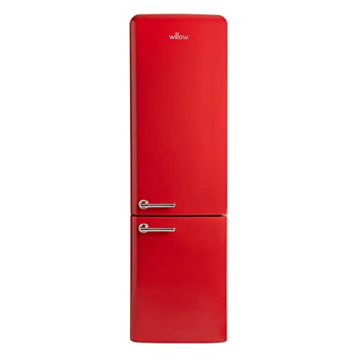 Willow 250L Retro Frost Free Fridge Freezer - Red