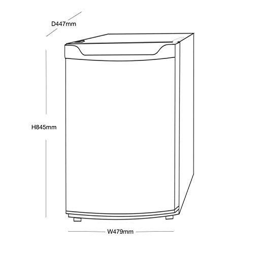 Kühlschrank Freistehend 91 L Schwarz 48 cm