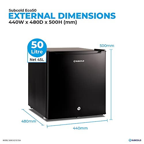 Subcold Eco50 Black Mini Fridge with Chiller