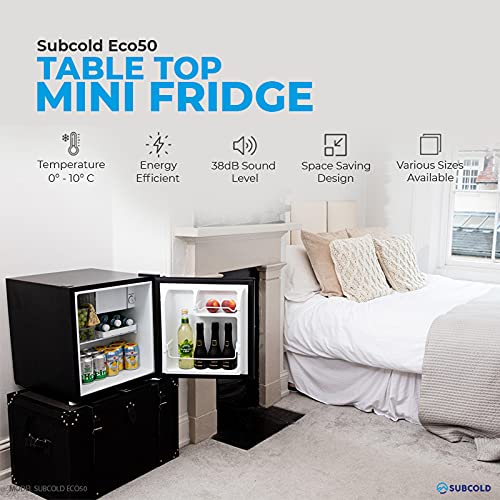 Subcold Eco50 Black Mini Fridge with Chiller
