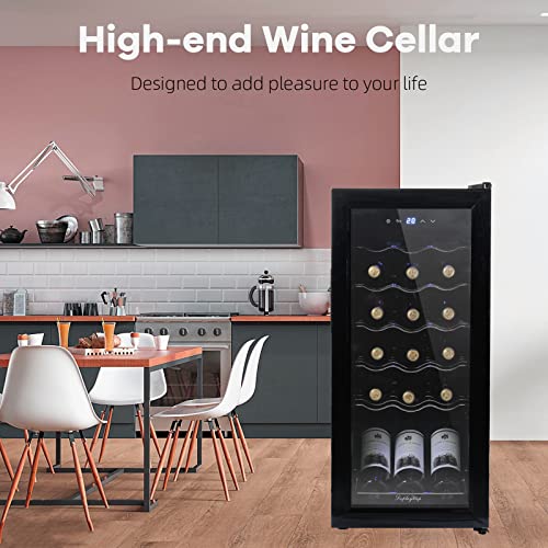 Display4top 18-Bottle Wine Cooler with Touchscreen