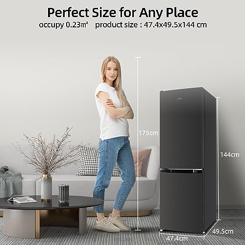 CHiQ 157L Black 70/30 Fridge Freezer, Low Frost