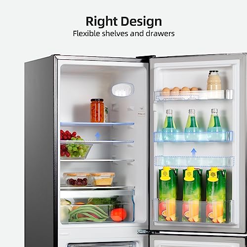 CHiQ 157L Black 70/30 Fridge Freezer, Low Frost