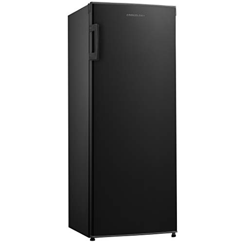 Cookology Black Tall Upright Fridge Freezer Combo