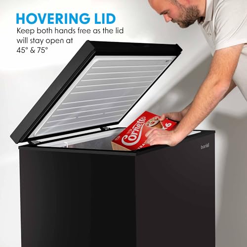 Baridi 199L Freestanding Chest Freezer - Black
