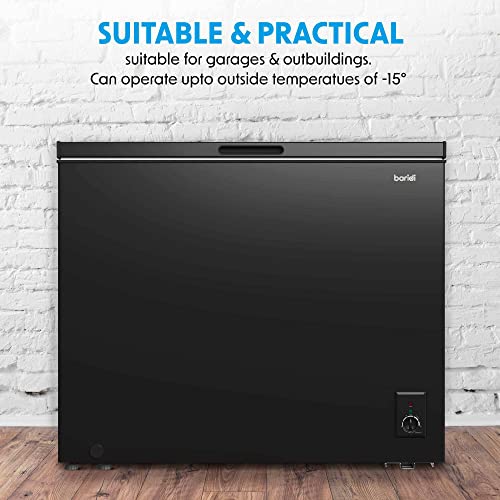 Baridi 199L Freestanding Chest Freezer - Black