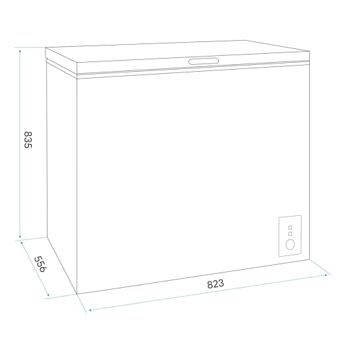 Baridi 199L Freestanding Chest Freezer - Black