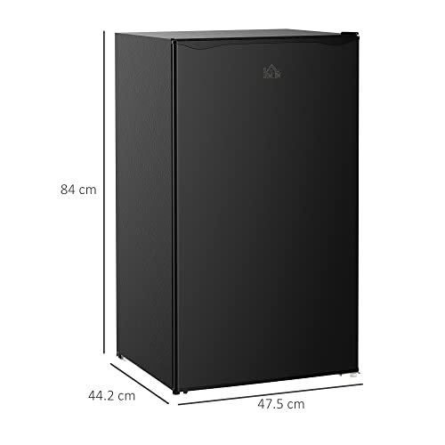 HOMCOM 91L Freestanding Under Counter Fridge Freezer Black