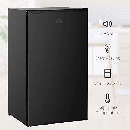 HOMCOM 91L Freestanding Under Counter Fridge Freezer Black