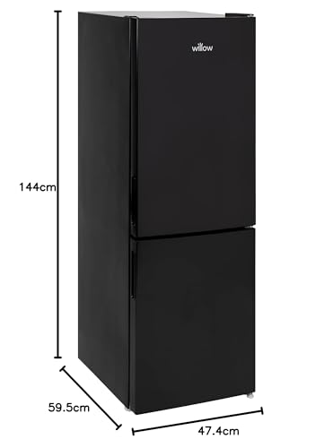 Willow 157L Freestanding Fridge Freezer - Black