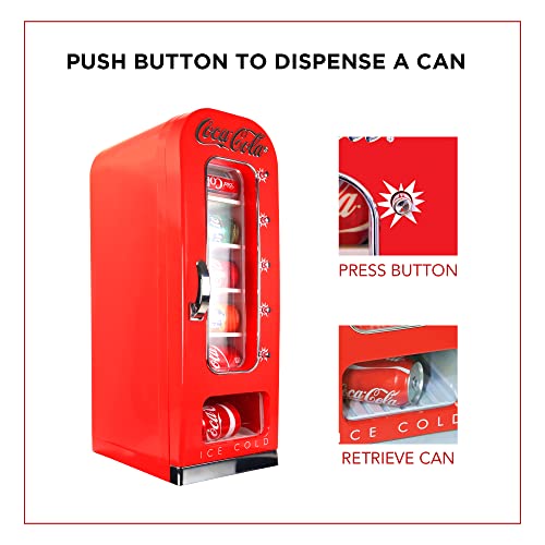 Coca-Cola Retro Mini Fridge 5L Red Display Window