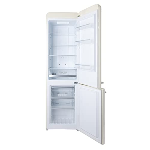 Cream Retro Fridge Freezer with 250L Capacity