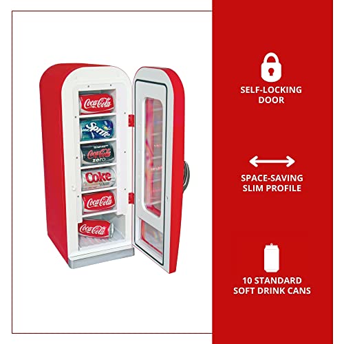 Coca-Cola Retro Mini Fridge 5L Red Display Window
