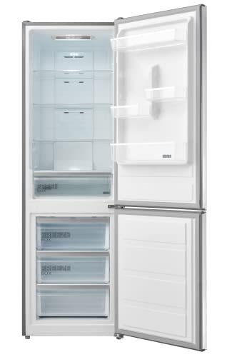 Midea 310L Frost Free Fridge Freezer Inox