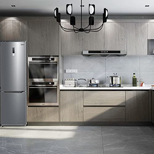 Midea 310L Frost Free Fridge Freezer Inox