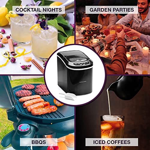 Compact Ice Maker with 2.2L Tank & Scoop