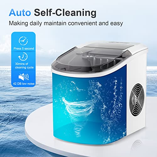 Portable Electric Ice Maker with Self-Cleaning Function