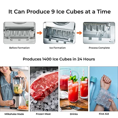 Geepas Ice Cube Maker: Compact, Portable, Automatic