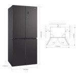 CHiQ Side-by-Side Fridge Freezer with Multi-Temp Zone