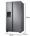 Silver 635L American Style Fridge Freezer