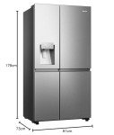 Hisense E Inox Side-by-Side Refrigerator