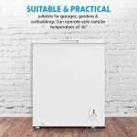 Baridi 142L Chest Freezer with Adjustable Thermostat