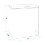 Baridi 142L Chest Freezer with Adjustable Thermostat